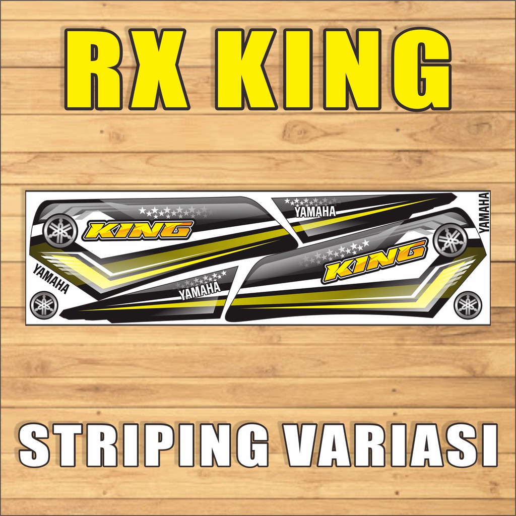 COD STRIPING VARIASI RX KING 002 - KUNING  - MOTOR RX KING - SAHILA STICKER VARIASI