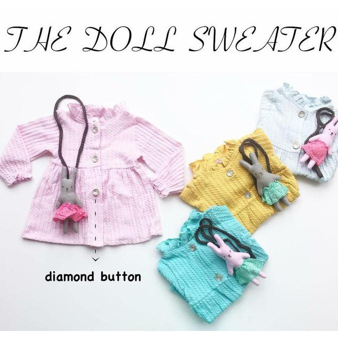 DROPSHIP OKE Jaket Swetter Bayi Perempuan Cewek free tas boneka Anak Branded baju