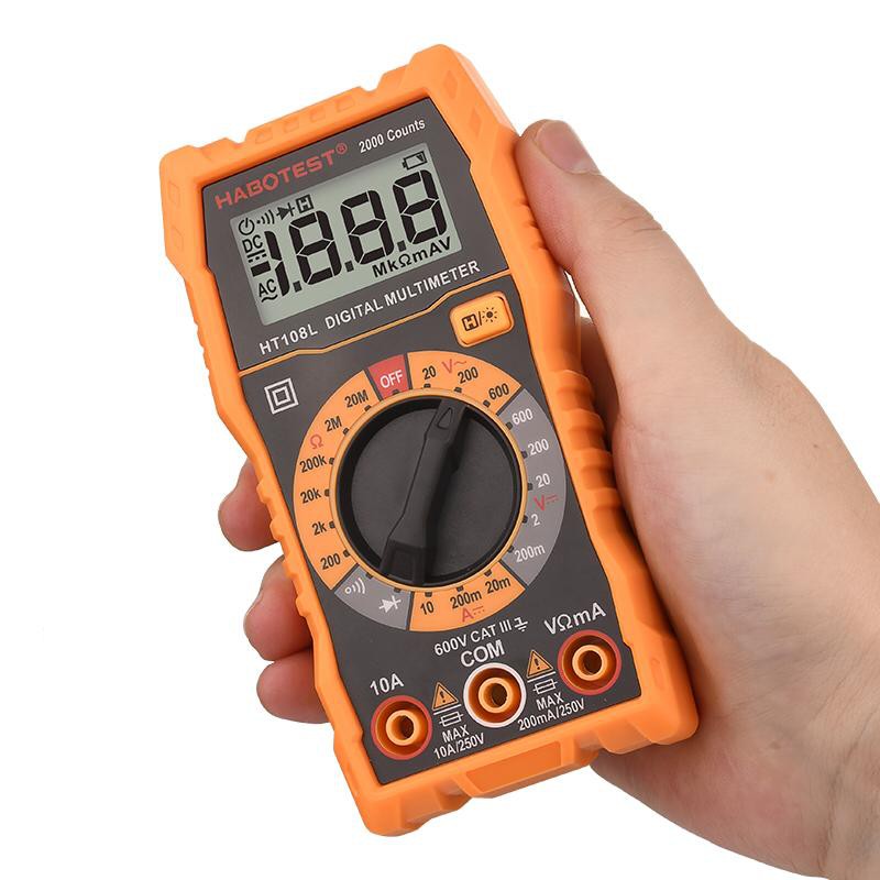 Multitester Multimeter Avometer Digital Habotest HT108L Voltase Meter Ohm AC DC 600V Amper Resistans