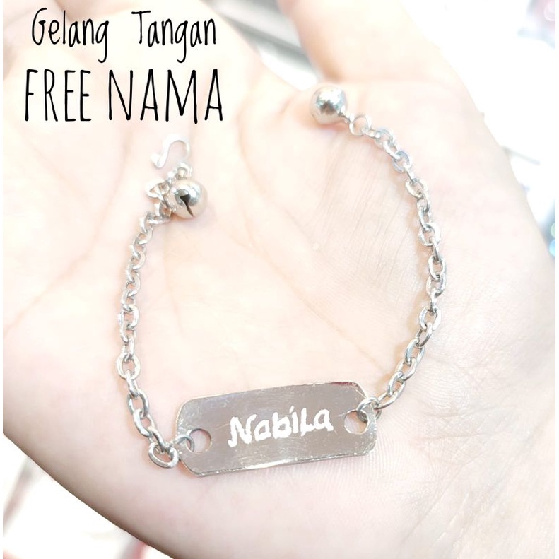 Gelang Tangan Bayi Gelang Tangan Couple Ibu dan Anak Gelang Plat Nama Bayi Gelang Kaki Balita Gelang