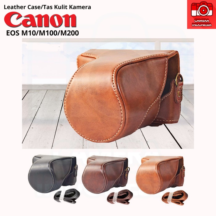 new Leather Case/Tas Kulit Kamera Canon EOS M10 M100 M200 Mirrorless