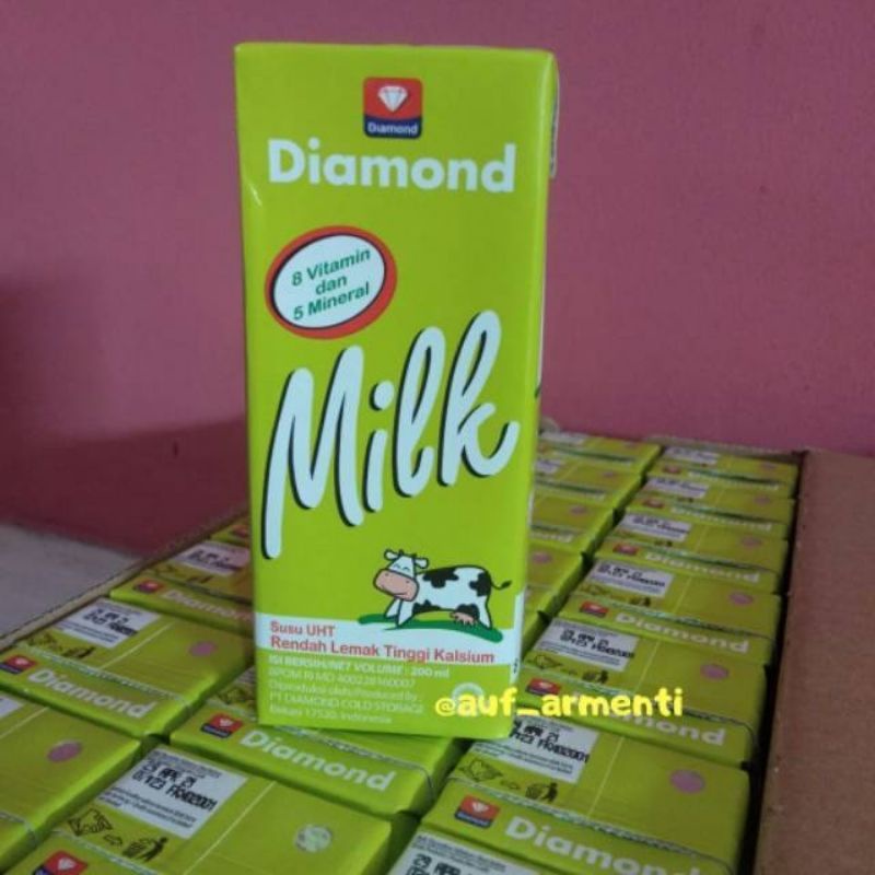 

diamond low fat kemasan 200ml susu UHT