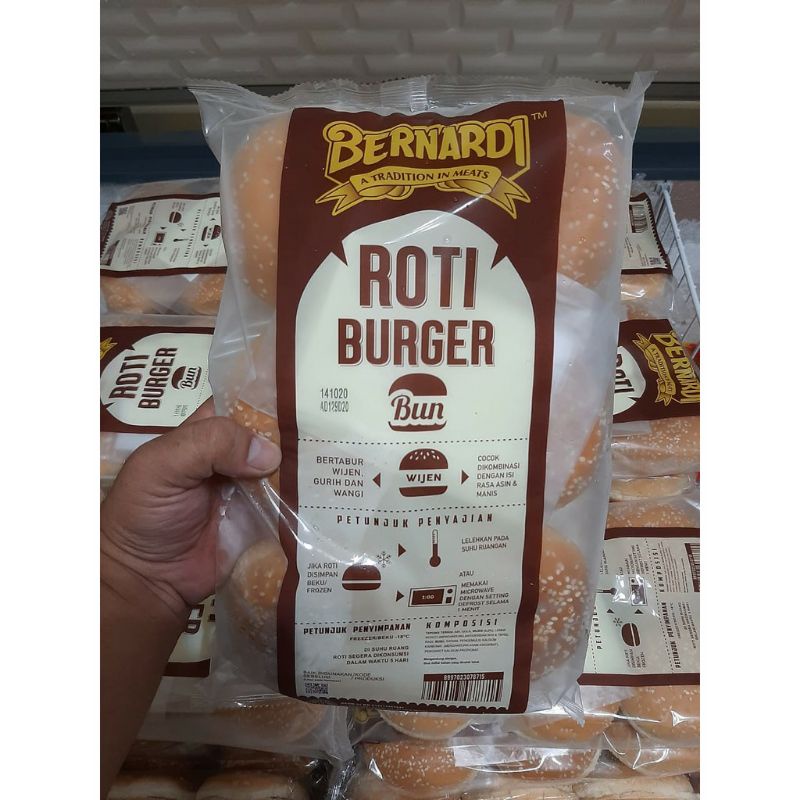 

Roti burger bernardi wijen isi 6