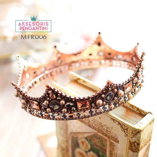 [STOK TERBATAS] HEADPIECE AKSESORIS PENGANTIN CROWN WEDDING FULL ROUND PREMIUM MFR006