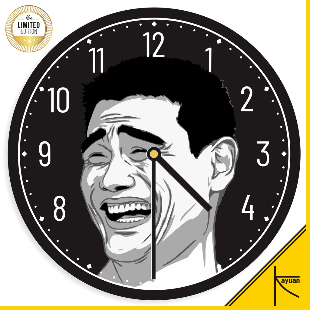 gambar jam dinding tertawa Paul Langdon