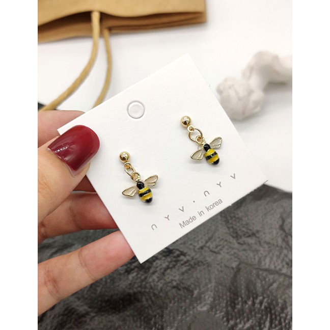 LRC Anting Tusuk Fashion Bee Little Bee Earrings F70509