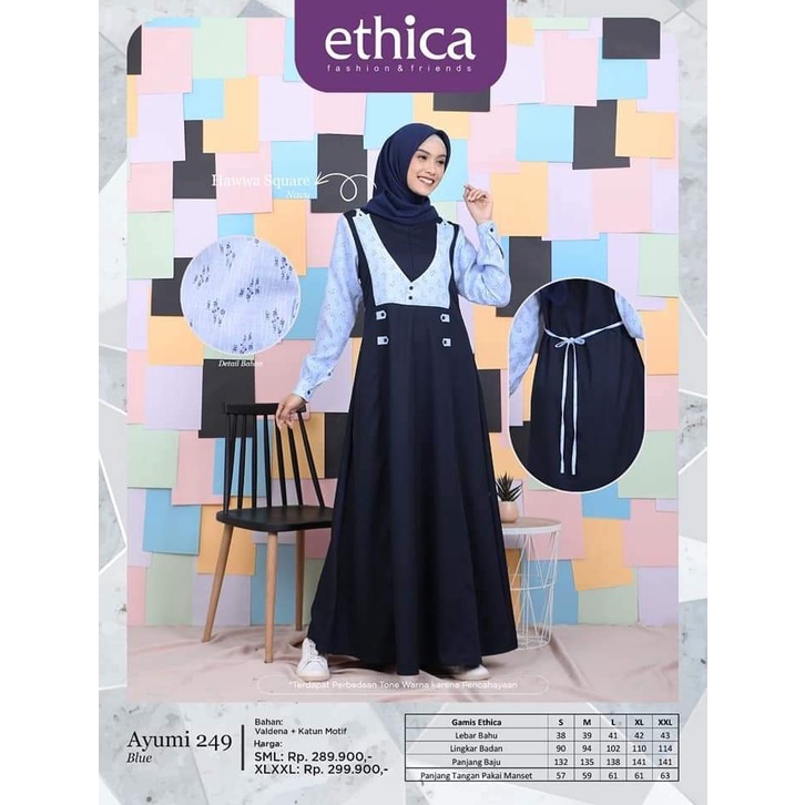 Gamis Wanita Ethica Ayumi 249 Blue