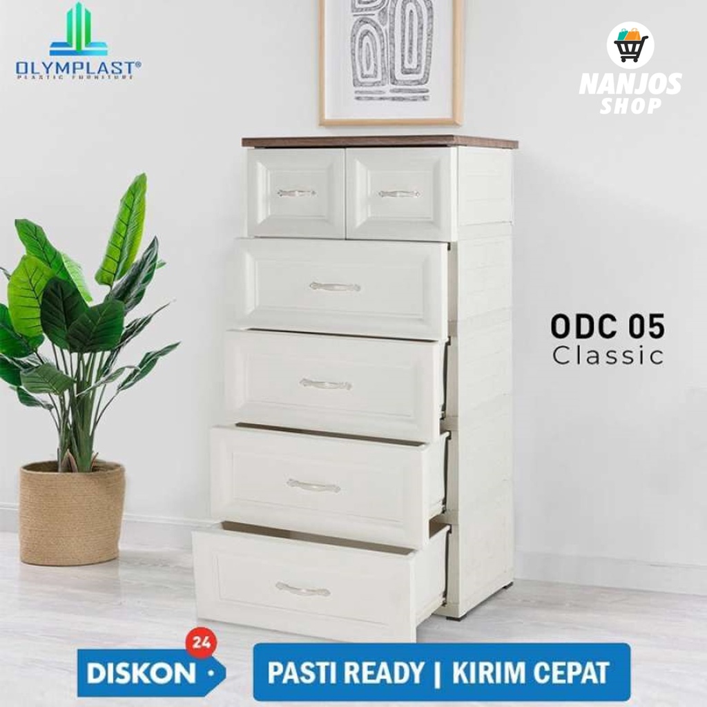 Olymplast Lemari Laci Baju Drawer Cabinet 5 Susun ODC 05 CLASSIC