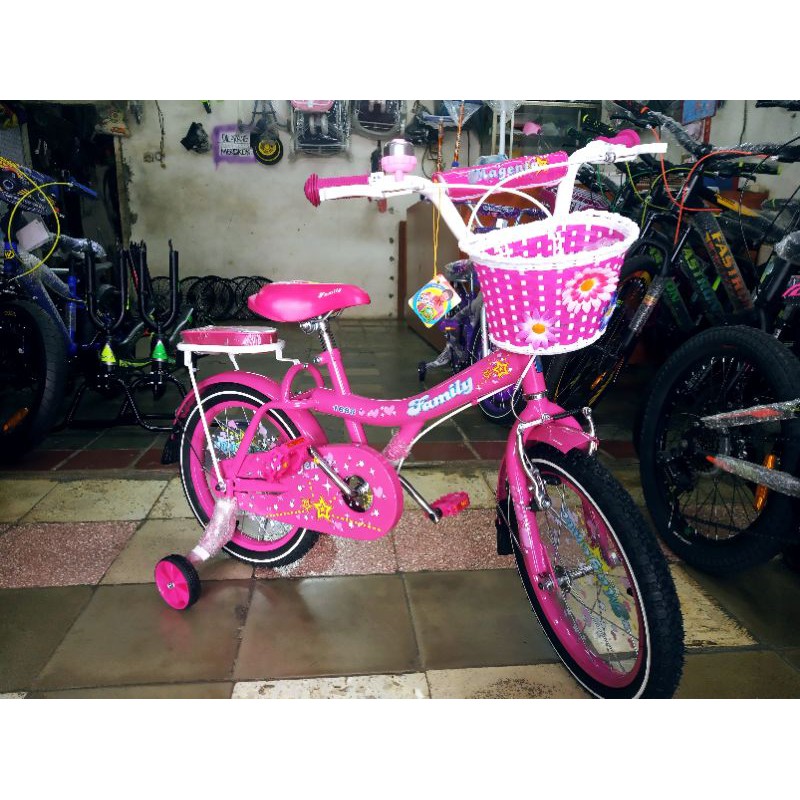 Sepeda mini 16 family magenta 1688  sepedah anak cewe