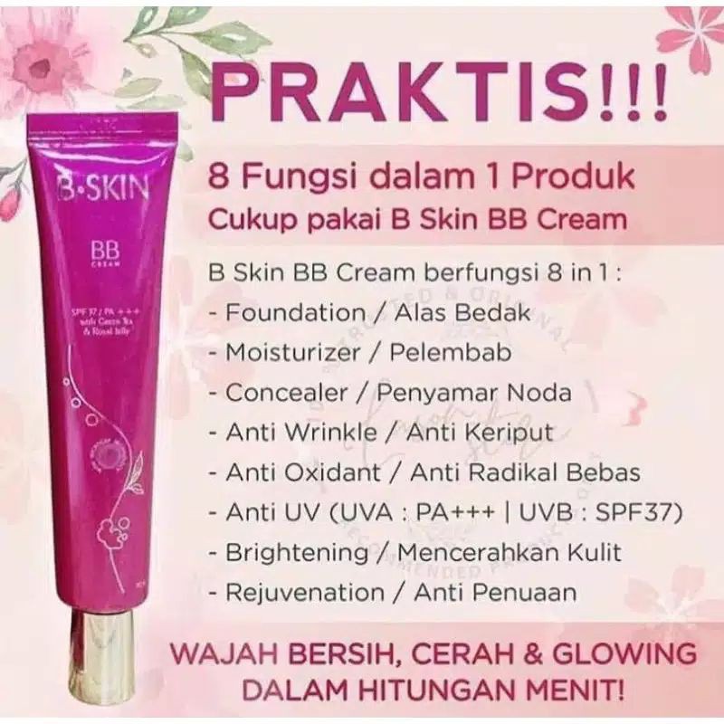 B SKIN BB CREAM HDI 30ml WHITENING ORIGINAL DI JAMIN