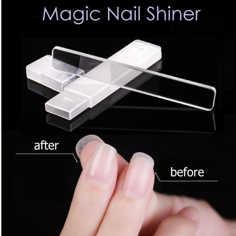 [Dapat BOX] Nano Glass Nail File Buffer untuk Alat Manicure Nail Art Alat Kikir Kuku Kaca