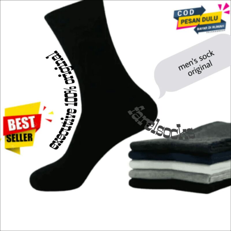 KAOS KAKI POLOS PRIA DEWASA KAOS KAKI KANTORAN PANJANG(bely polos)