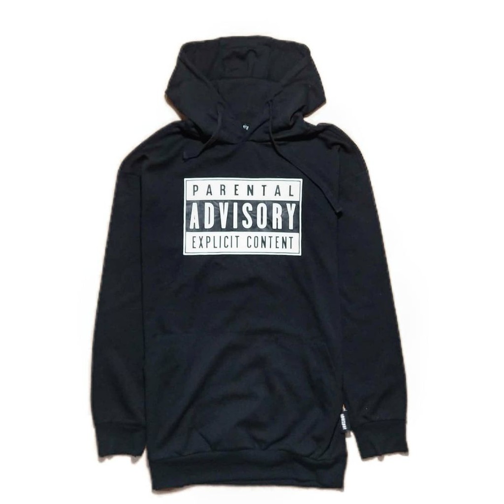 JAKET SWEATER HOODIE PARENTAL ADVISORY EXPLICIT CONTENT PULLOVER JUMPER PRIA WANITA CASUAL MURAH