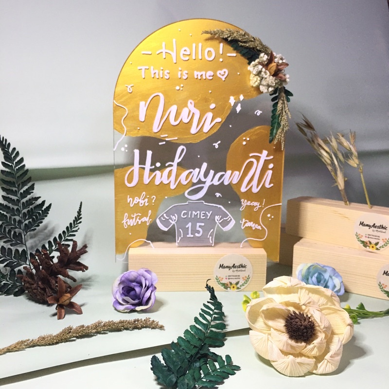 

MANYAESTHIC- PO 1 hari akrilik A5 custom kado rustic kado unik kado termurah