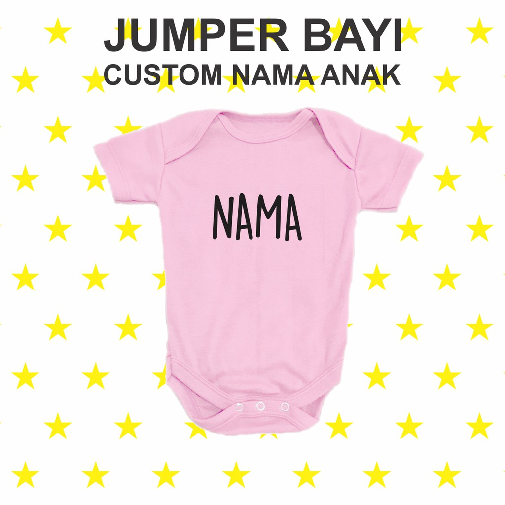 Jumper Bayi Custom Nama, Baju bayi custom