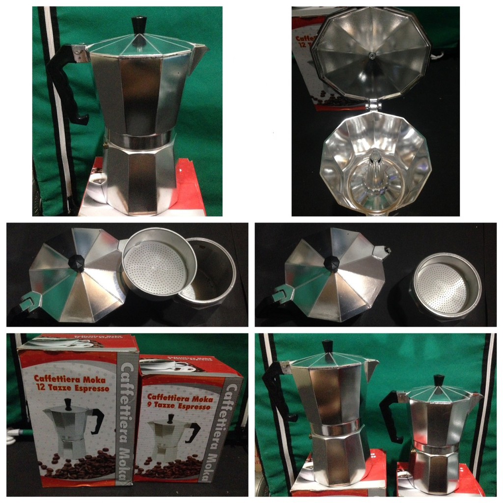 Coffee Maker Moka Pot Alumunium 9 Cup Kopi Pembuat Kopi Jumbo Besar