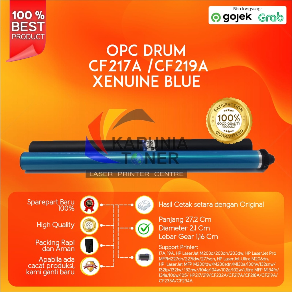 OPC Drum Xenuine Blue 17A CF217A 19A CF219A Pro M102 M102a MFP M130 M130fw