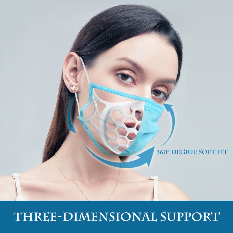 （YUZHU）COD Fashion Silicone Bracket Bantalan Hidung Masker Wajah Bantuan Pernapasan Bingkai Dukungan Batin Dengan Lancar Bingkai 3D Holder