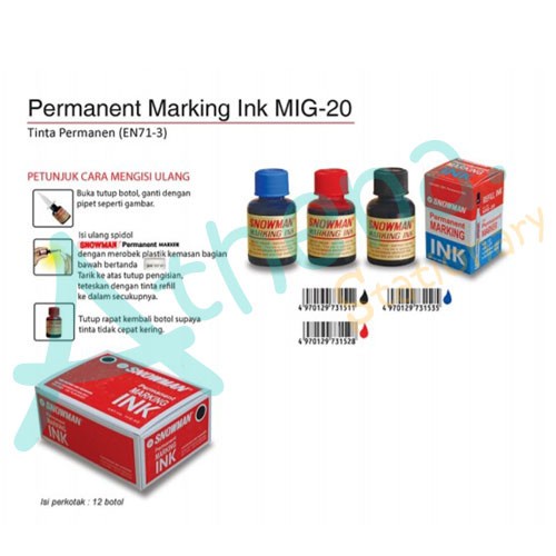 

Gilaa!!! Tinta Spidol Permanen Marker Snowman Mig 20 Bergaransi