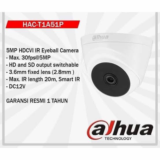 Kamera Cctv Dahua Cooper Series Indoor 5mp T1A51P Garansi Resmi Dahua