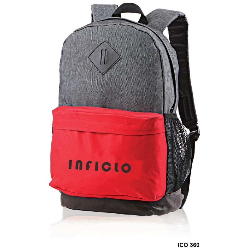 Tas Ransel Gaul Jeans Abu Merah Laptop – ICO 360