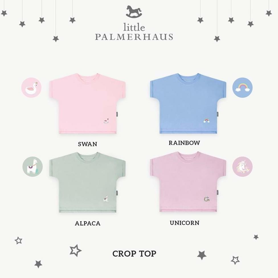 Baju Crop Top Anak Perempuan Kaos Pendek 2-5 Tahun Little Palmerhaus