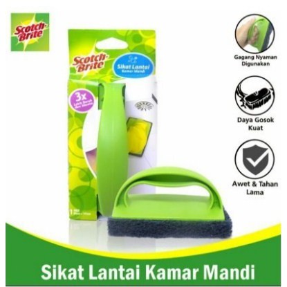 3M Scotch Brite Sikat lantai ID 40 BONUS Refill Sabun Cuci Piring LIGENT 80ml