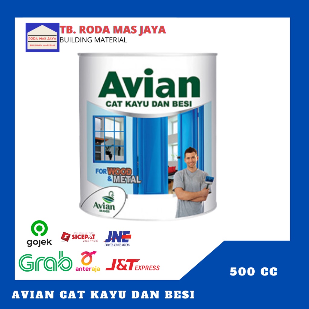 Avian High Gloss Enamel/Cat Kayu dan Besi/Cat Besi Gloss/Cat Kayu Besi/ Cat Avian 500cc