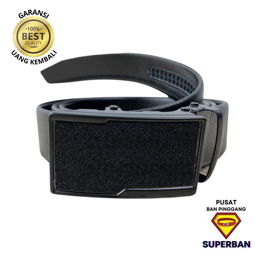 SABUK GESPER PRIA MODERN KERJA AWET BAN MODEL KEPALA REL KULIT  FORMAL CASUAL BK-D0003 - SUPERBAN