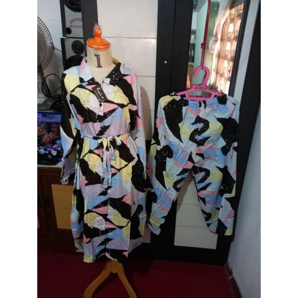COD PROMO ONESET LONG TUNIK JUMBO/SETCEL WANITA NAGITA