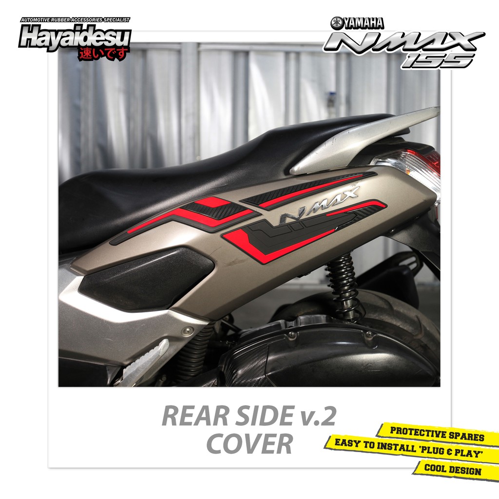 

Hayaidesu Rear Side Protector Cover Yamaha Nmax Aksesoris Decal Variasi Carbon Pelindung Body Nmax