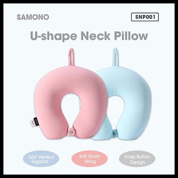 Bantal Leher Travel Anti Pegal Lembut Dewasa Multifungsi Samono