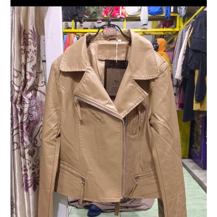 jaket jeans kulit import