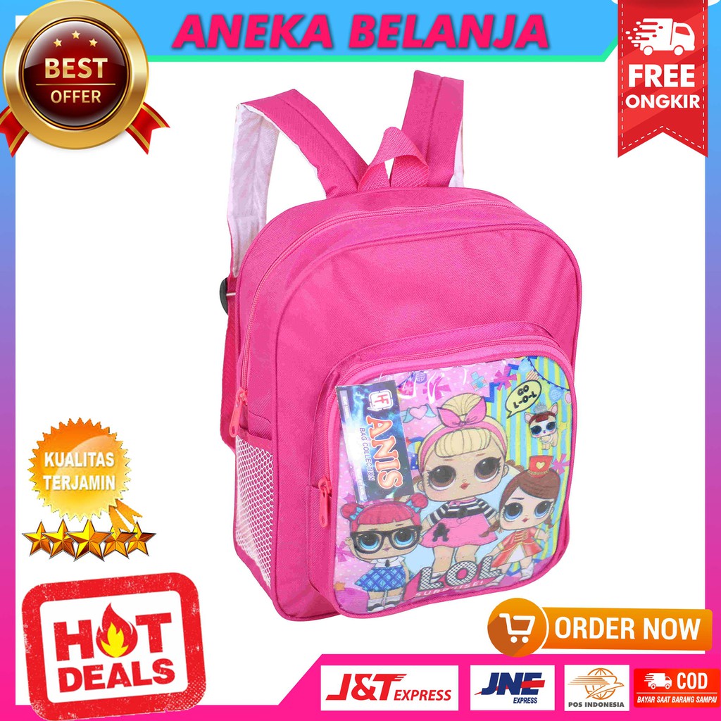 Terbaru Ransel Kece Lucu Khusus Anak Cewek Gambar Kartun LOL Mini Pink Tas Sekolah PAUD TK SD Trendy