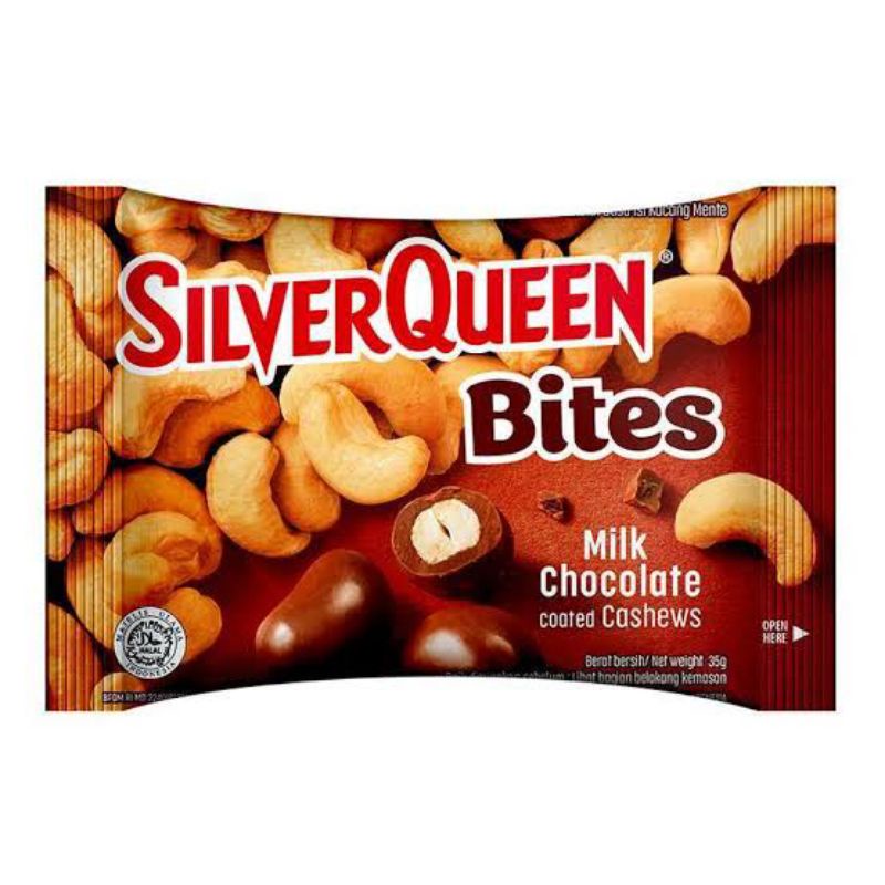 

SilverQueen Bites Milk Chocolate Cashew 35 gr