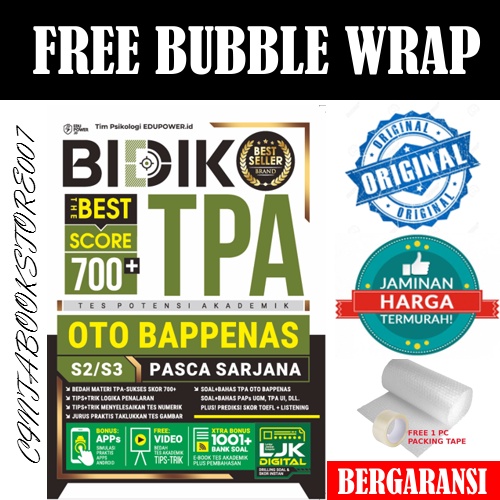 BUKU TPA BIDIK SCORE 700+ TPA OTO BAPPENAS S2/S3 PASCA SARJANA