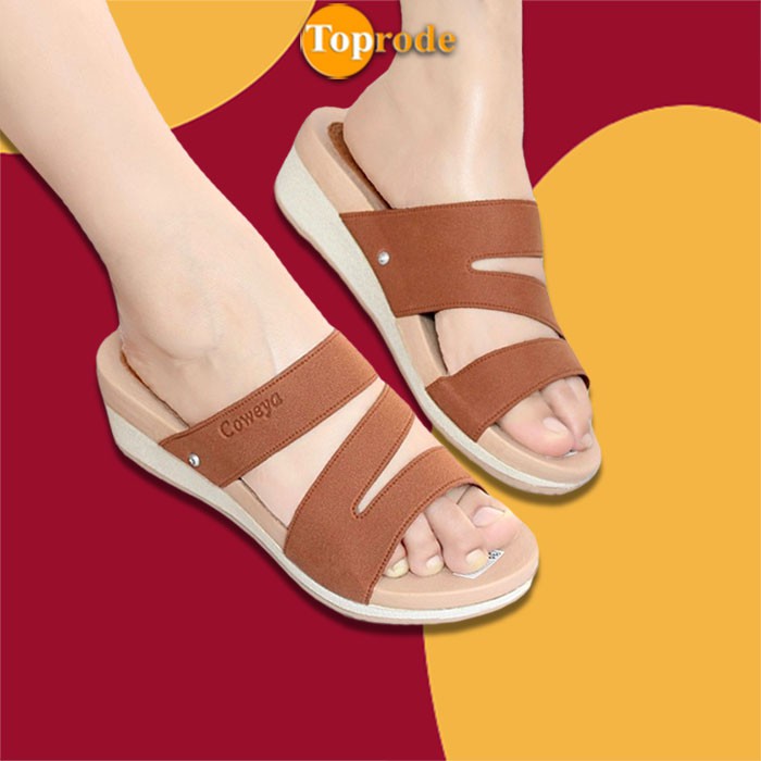 SANDAL WEDGES CASUAL TALI KARET TERBARU SLOP CEWE MURAH SELOP SLIP SELIP KEKINIAN CEWEK WANITA TY01