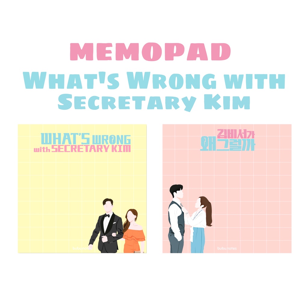 

WHAT'S WRONG WITH SECRETARY KIM - Memopad Kdrama Korean Drama Sticky Note Post it Memo Pad Notes Paper Study Stationary