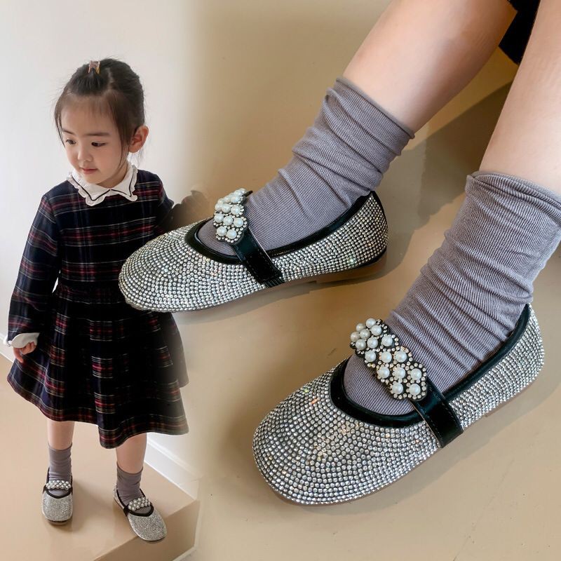 (LOLI-JKT) SP-M55 FLAT SHOES ANAK CEWEK IMPORT FULL BLINK DIAMOND 21-36
