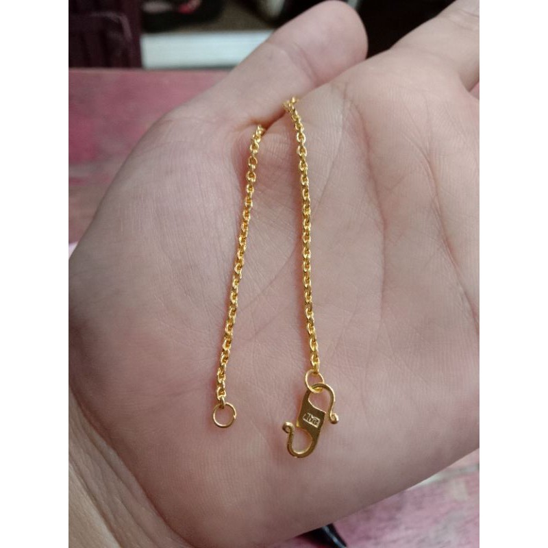 Kalung ring sepuh mas 24k perak murni