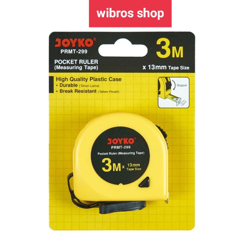 

meteran pocket ruler measuring tape joyko PRMT-299 3 meter