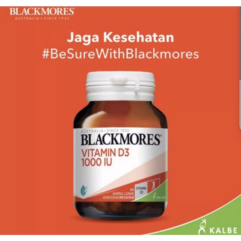 Blackmmores Vitamin D3 1000iu 60 Capsul kalbe