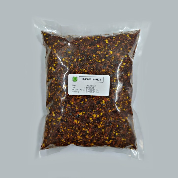 

CABE PECAH / CHILI FLAKE 500 GR 100% ASLI