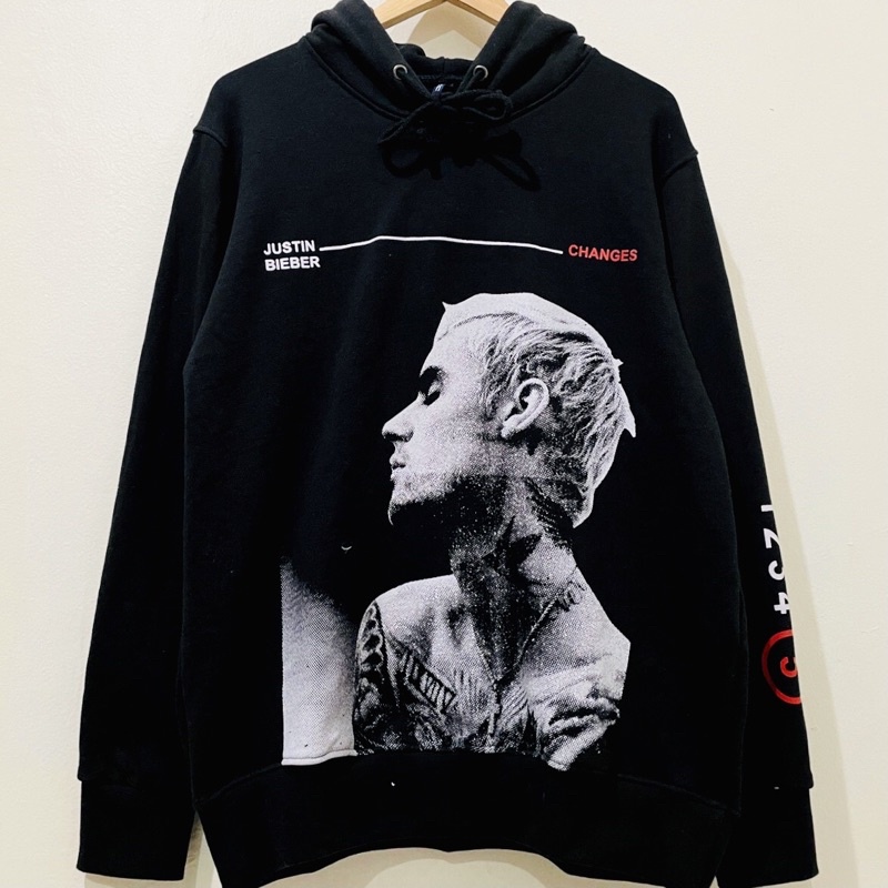 HOODIE H&M JUSTIN BIEBER CHANGES BLACK