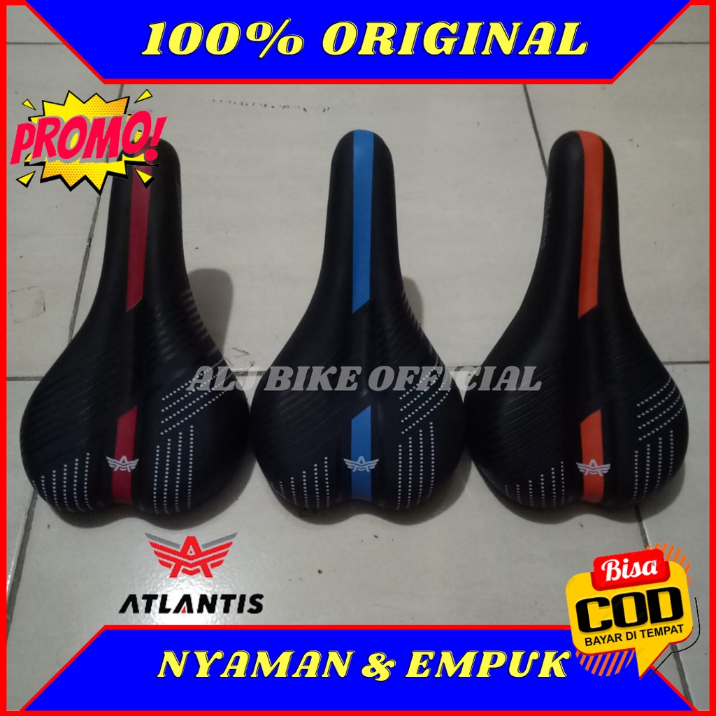 ORIGINAL Jok Sadel Sepeda Gunung Mtb Bmx Fixy Universal Saddle Atlantis Sepedah Empuk Murah