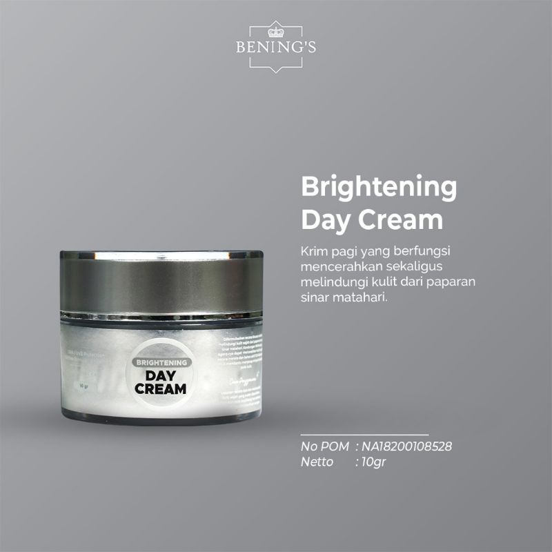 BENINGS SKINCARE DR OKY PRATAMA PAKET EXLUSIVE BRIGHTENING ACNE | BENINGS CLINIC | BENING'S SKINCARE-DAY CREAM BRIGHT