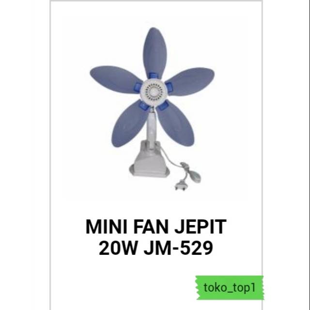 mini fan jepit 20w/ kipas angin 5baling baling /fan jepit 20w