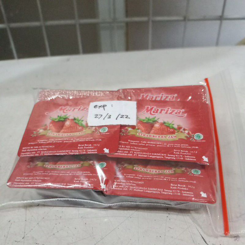 

MARIZA STRAWBERRY JAM 14,2GR ISI 10 SELAI ROTI DLL