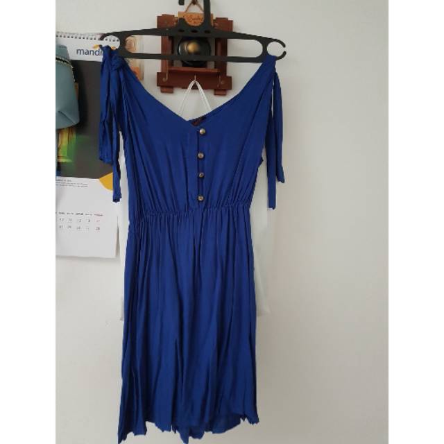 Dress Party Biru Elektrik