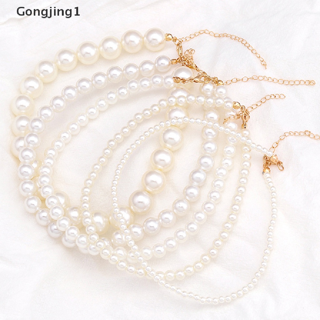 Gongjing1 Kalung Mutiara Imitasi Besar Untuk Wanita